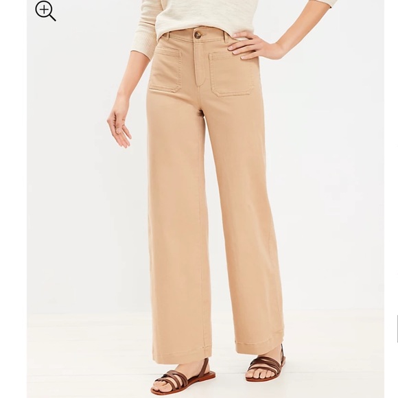 LOFT Pants - NWT Loft Palmer Wide Leg Pants in Twill Size 10